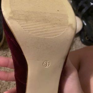 eva & zoe velvet heels